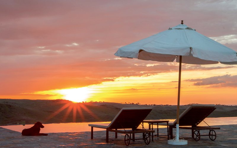 sunset from agafay desert